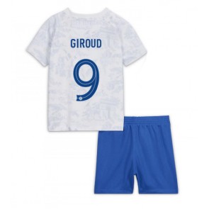 Frankrike Olivier Giroud #9 babykläder Bortatröja barn VM 2022 Korta ärmar (+ Korta byxor)